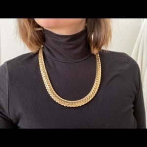 Vintage gold metal chain necklace